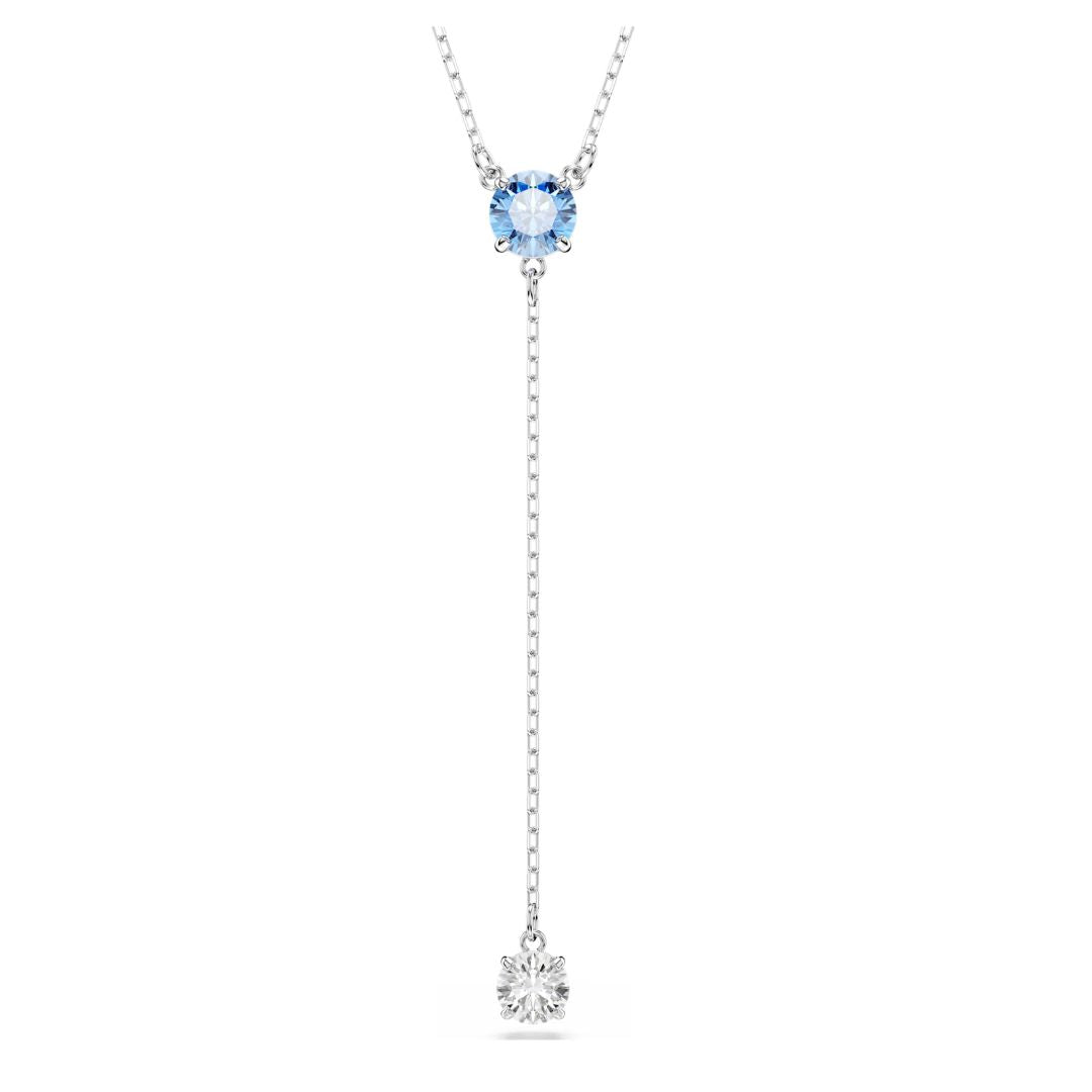 Swarovski Stilla Attract Y kaulakoru, vaalea metalli, sininen ja kirkas kristalli 5734249