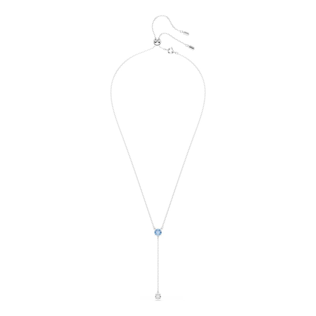 Swarovski Stilla Attract Y kaulakoru, vaalea metalli, sininen ja kirkas kristalli 5734249