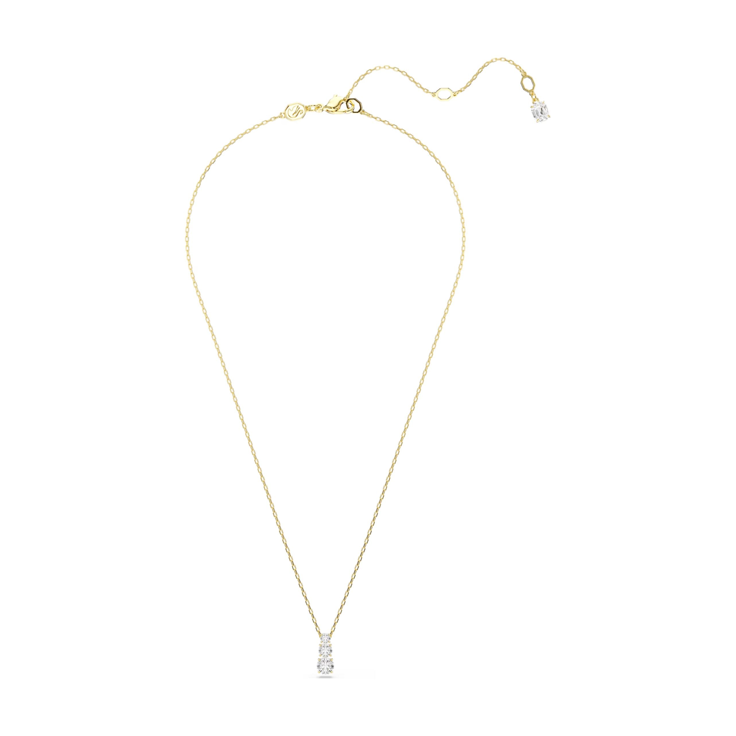 スワロフスキー【聖なるカテドラル】 Swarovski Stilla Attract Pendant, Yellow Gold Color and White Zircons