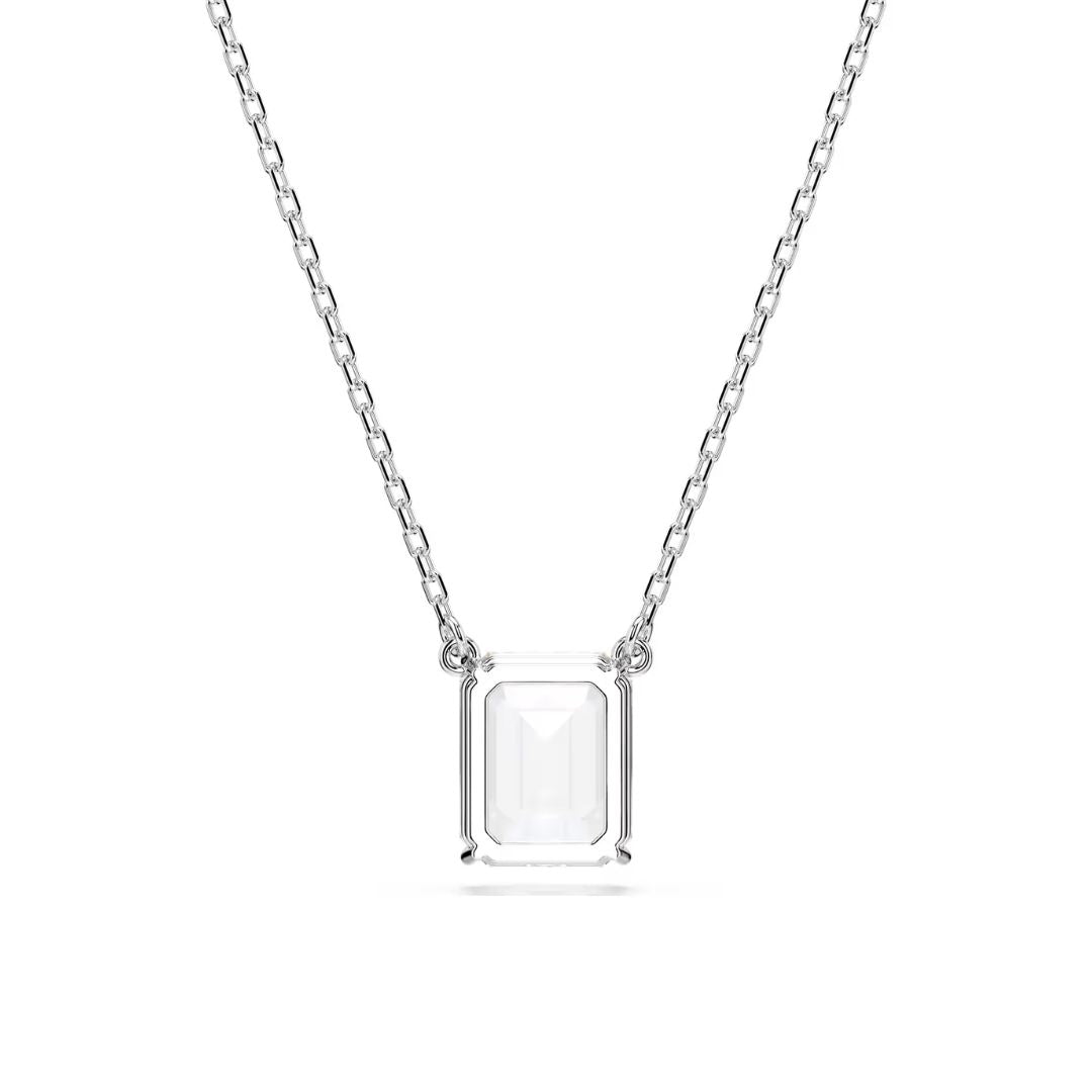 Swarovski Stilla Pendant, Rhodium-Plated and White Zirconia 5693405