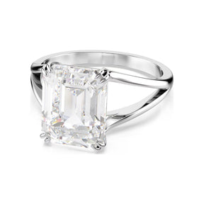 Swarovski Stilla sormus, vaalea metalli ja kirkas kristalli