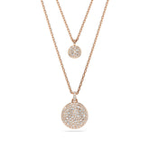 Swarovski Sublima Layered riipus, rosekullattu ja kirkkaat kristallit, 5683449
