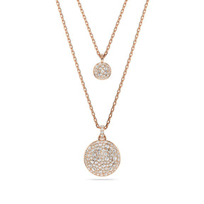 Swarovski Sublima Layered riipus, rosekullattu ja kirkkaat kristallit, 5683449
