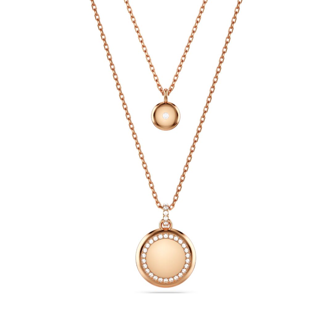 Swarovski Sublima Layered riipus, rosekullattu ja kirkkaat kristallit, 5683449