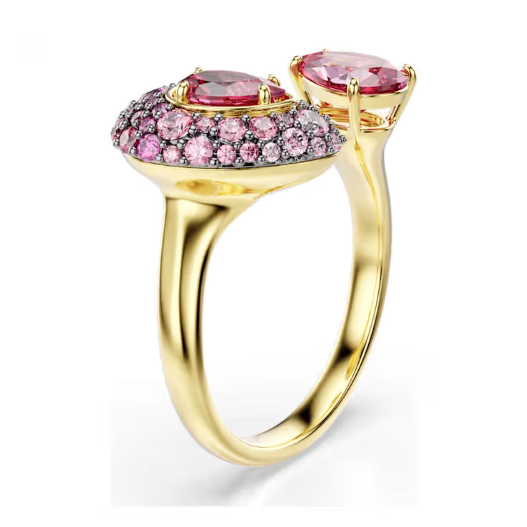 Swarovski Sublima cocktailsormus, keltakullattu ja punaiset zirkonit, 5752897