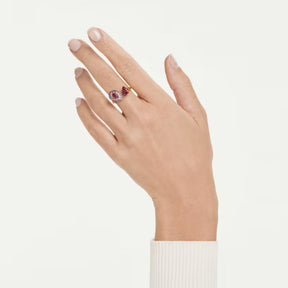 Swarovski Sublima cocktailsormus, keltakullattu ja punaiset zirkonit, 5752897