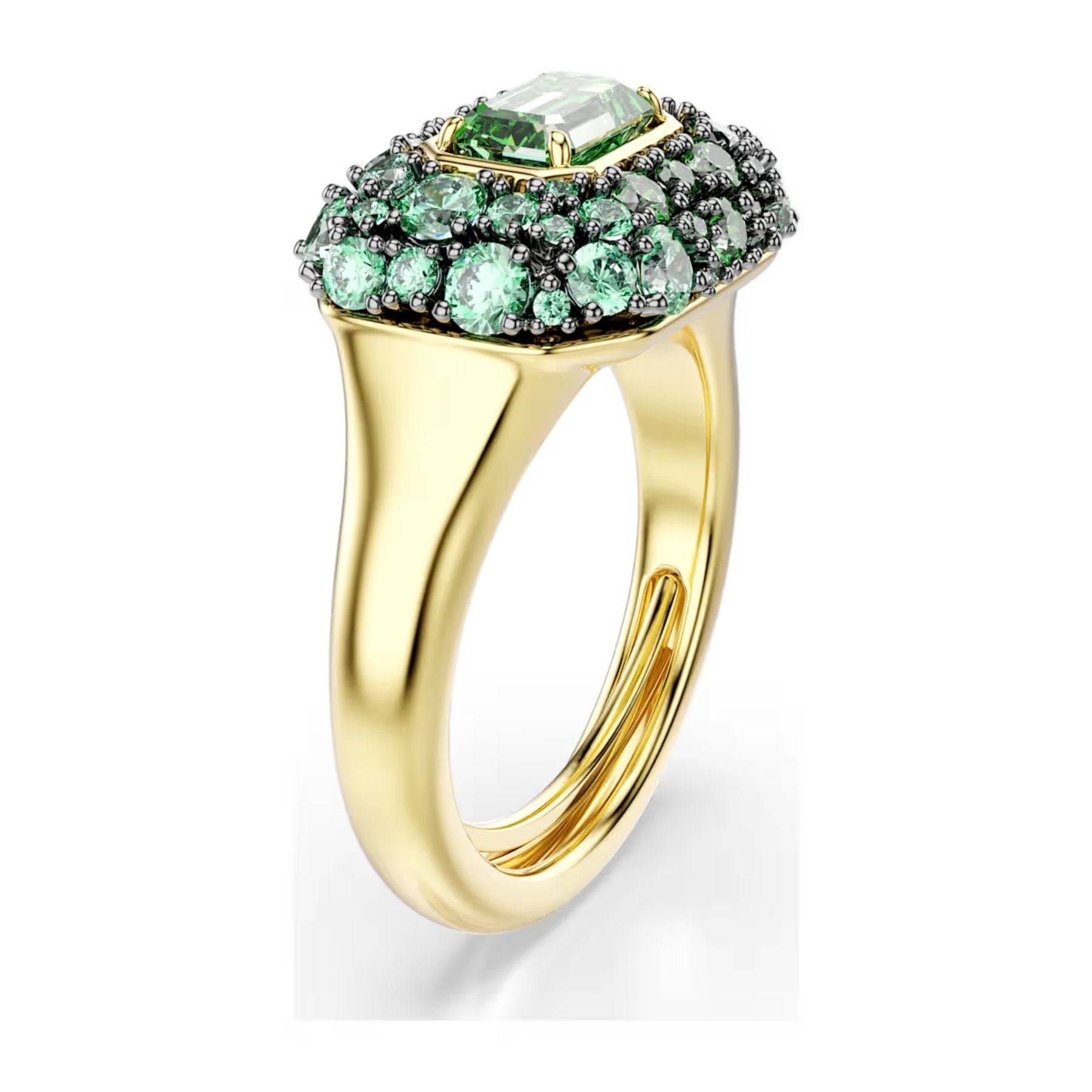 Swarovski Sublima cocktailsormus, keltakullattu ja vihreät zirkonit, 5759920