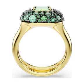 Swarovski Sublima cocktailsormus, keltakullattu ja vihreät zirkonit, 5759920