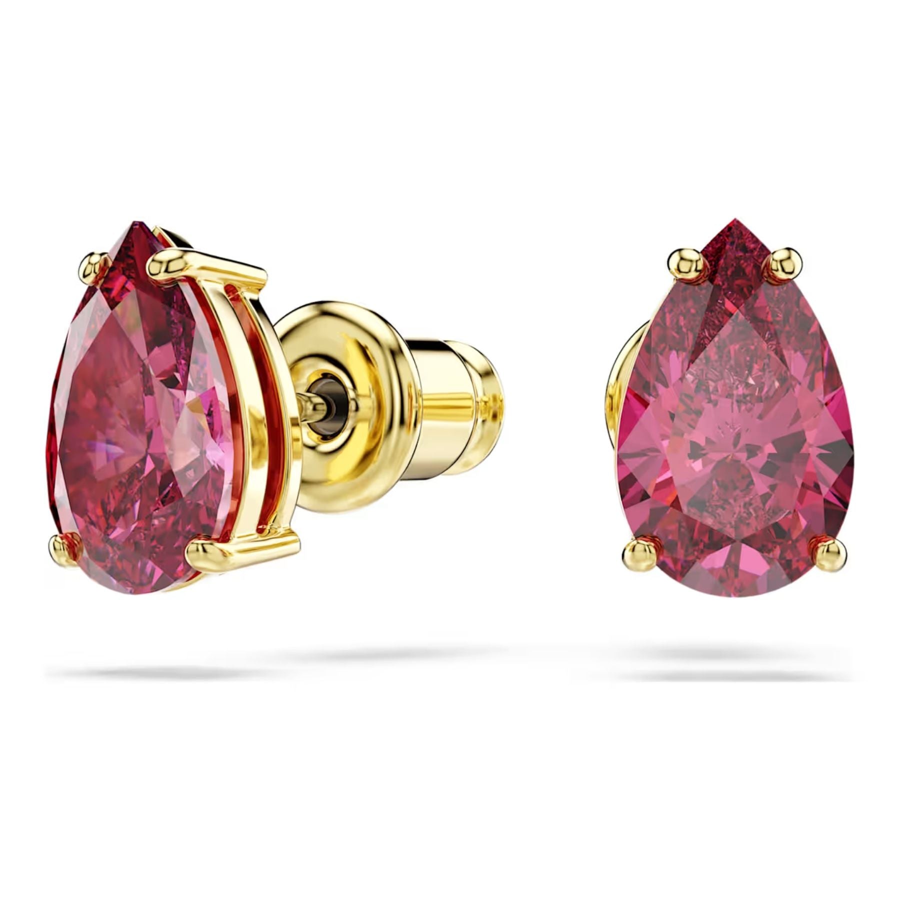 Swarovski Sublima korusetti, riipus ja korvakorut, keltakullattu ja punaiset zirkonit, 5752883