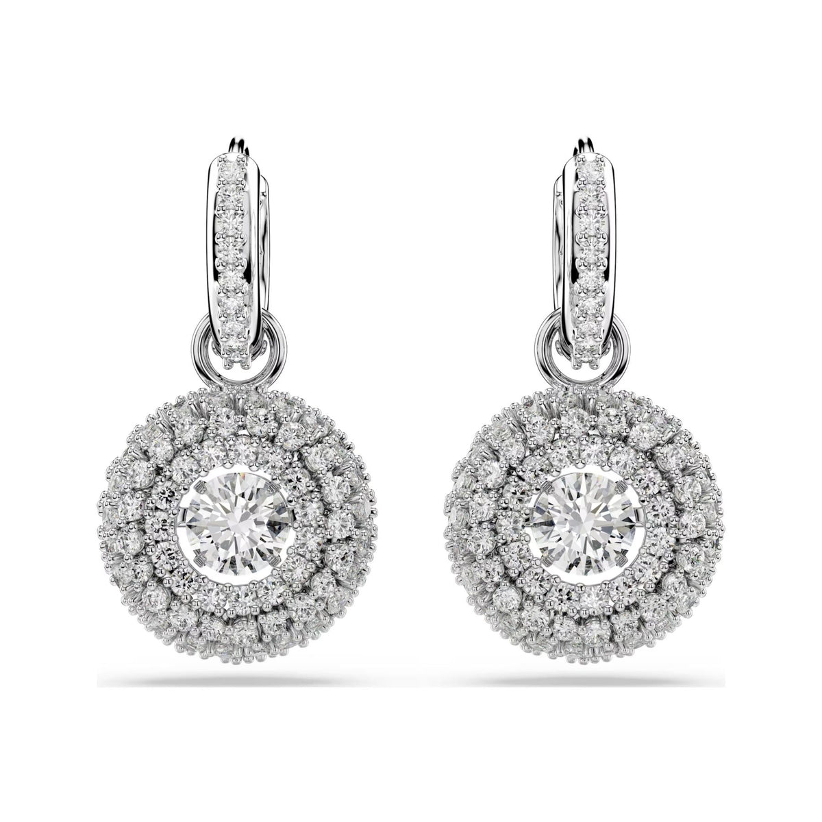 Swarovski Sublima korvakorut, vaalea metalli ja kirkkaat kristallit, 5738193