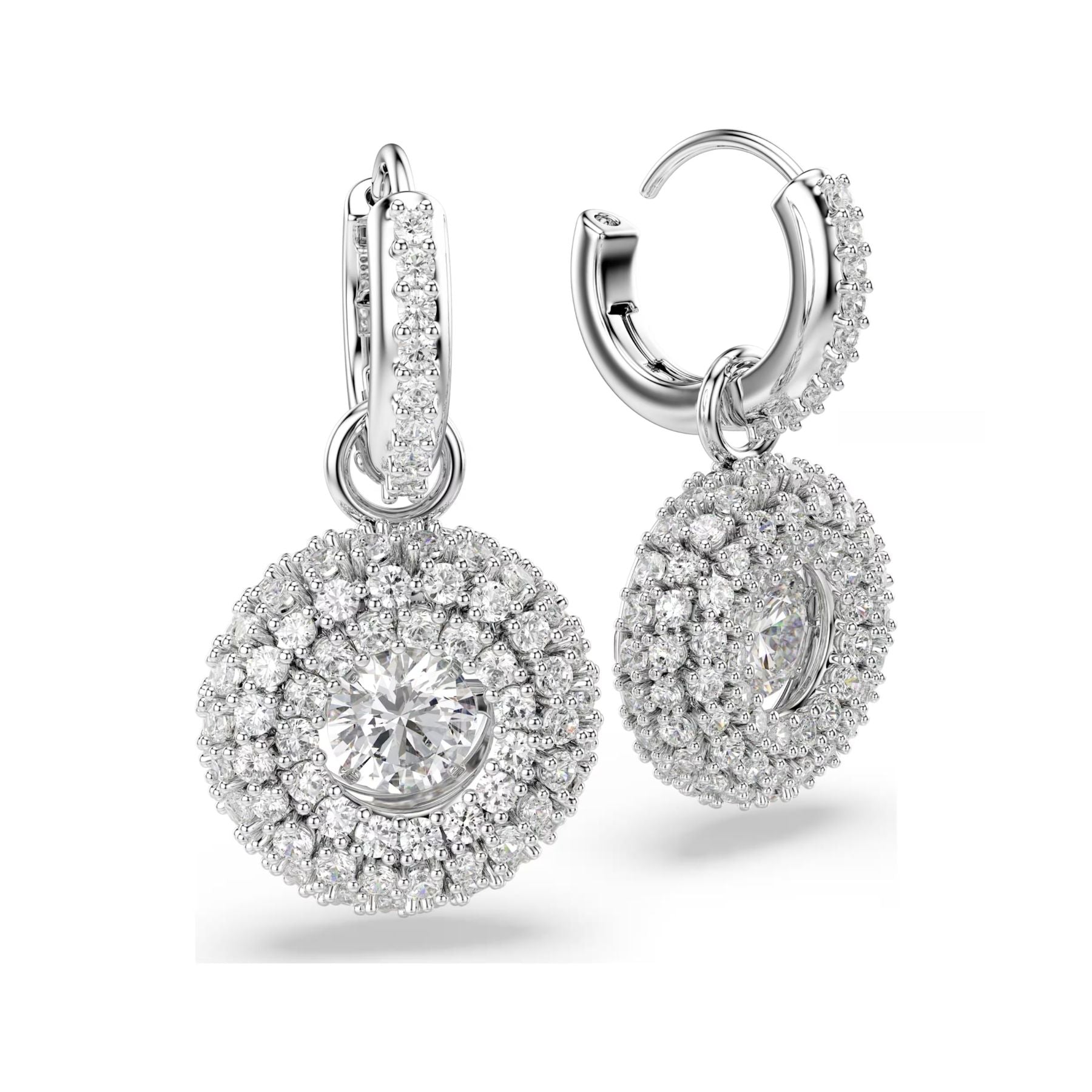 Swarovski Sublima korvakorut, vaalea metalli ja kirkkaat kristallit, 5738193