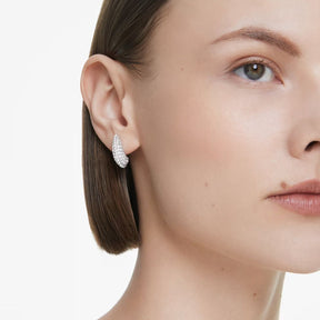 Swarovski Sublima korvakorut, vaalea metalli kirkkailla kristalleilla ja valkoisilla helmillä 5692107