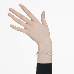 Swarovski Sublima rannekoru, vaalea metalli ja kirkkaat kristallit