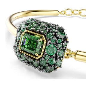 Swarovski Sublima rannerengas, keltakullattu ja vihreät zirkonit, 5758457