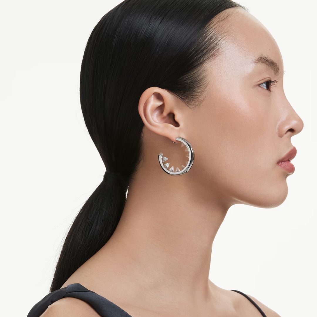 Swarovski Sublima rengaskorvakorut, vaalea metalli ja kirkkaat kristallit 5723288