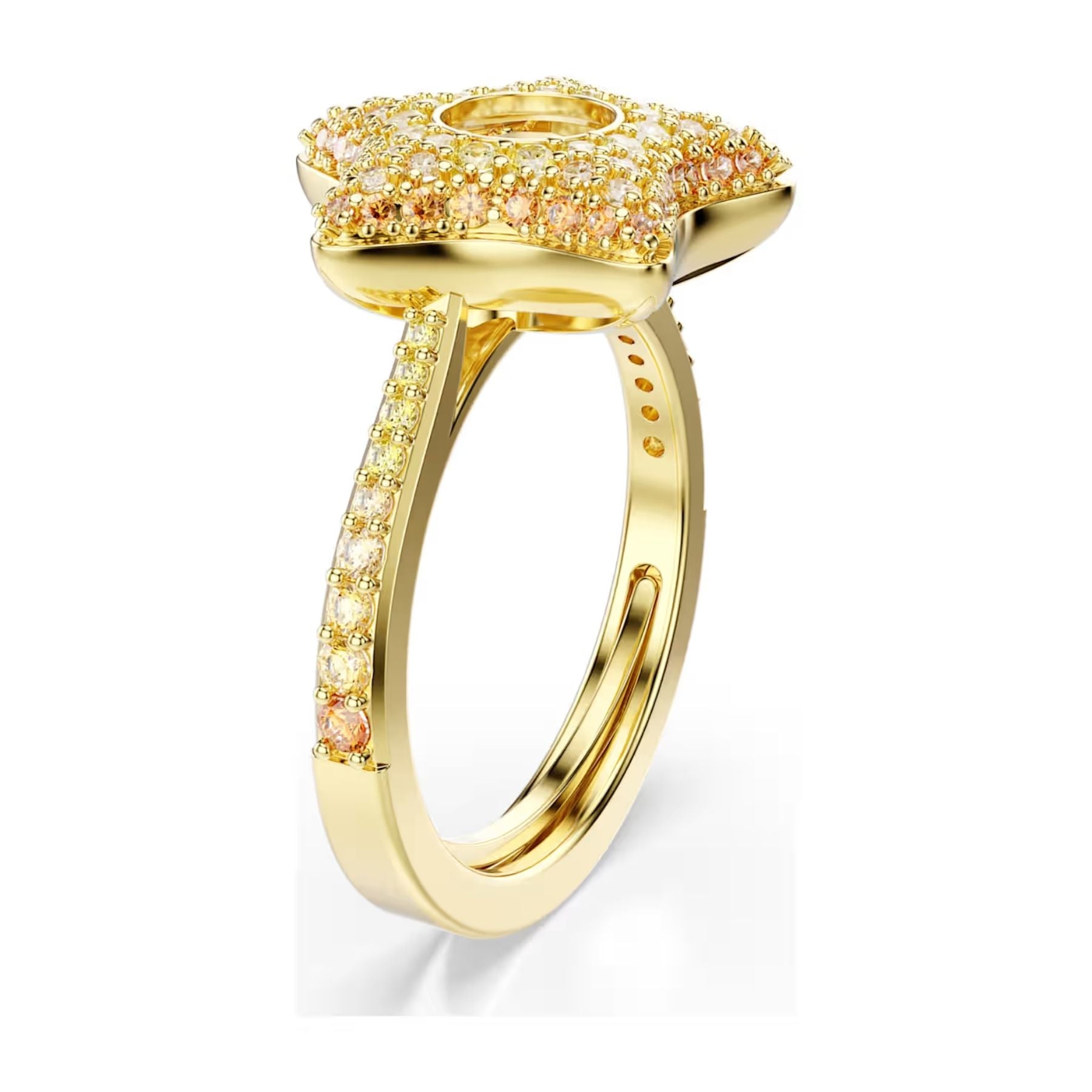 Swarovski Sublima sormus, keltakullattu ja eriväriset zirkonit, 5767345