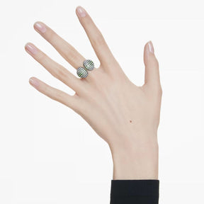 Swarovski Sublima sormus, tumma metalli ja eri väriset kristallit