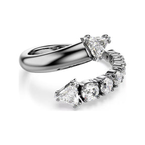 Swarovski Sublima Ring, Ruthenium Plated Metal and White Crystals