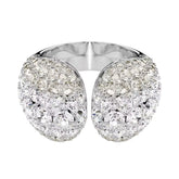 Swarovski Sublima sormus, vaalea metalli ja kirkas kristalli