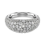 Swarovski Sublima sormus, vaalea metalli ja kirkkaat kristallit