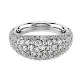 Swarovski Sublima sormus, vaalea metalli ja kirkkaat kristallit