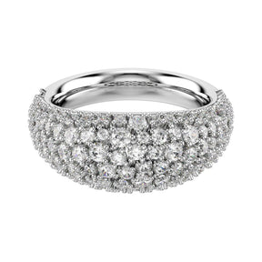 Swarovski Sublima sormus, vaalea metalli ja kirkkaat kristallit