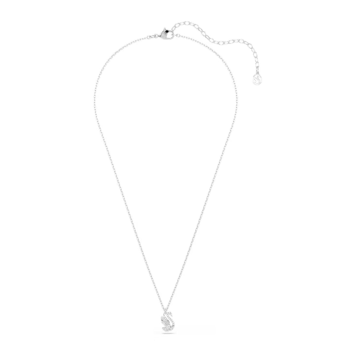 Swarovski Swan kaulakoru, vaalea metalli ja kirkkaat zirkonit, 5754347