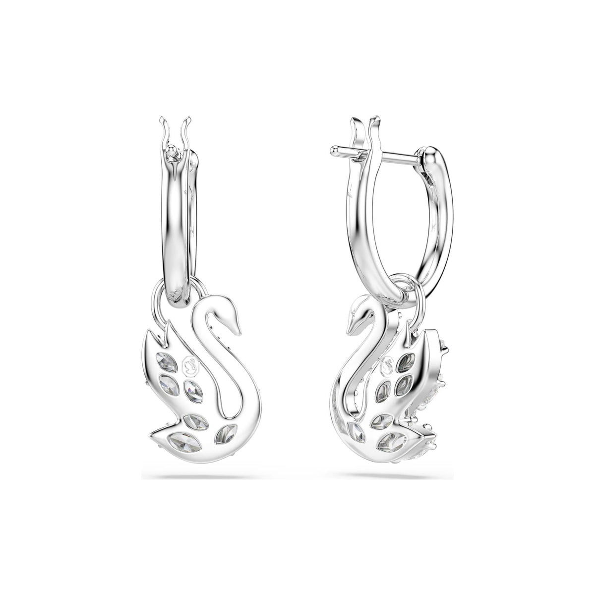 Swarovski Swan korvakorut, vaalea metalli ja kirkkaat zirkonit, 5759942