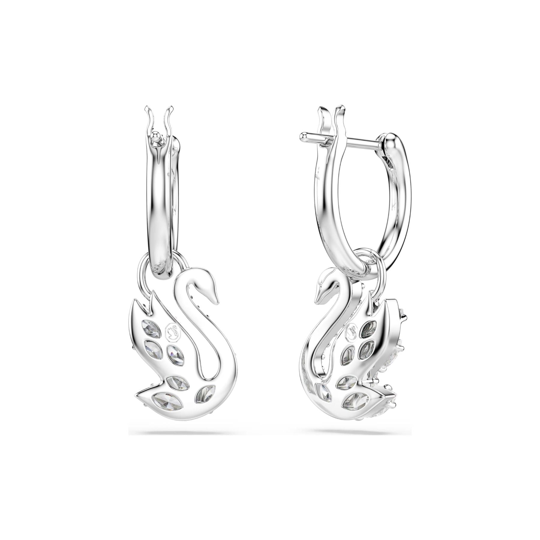 Swarovski Swan korvakorut, vaalea metalli ja kirkkaat zirkonit, 5759942