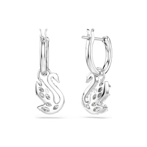 Swarovski Swan korvakorut, vaalea metalli ja kirkkaat zirkonit, 5759942