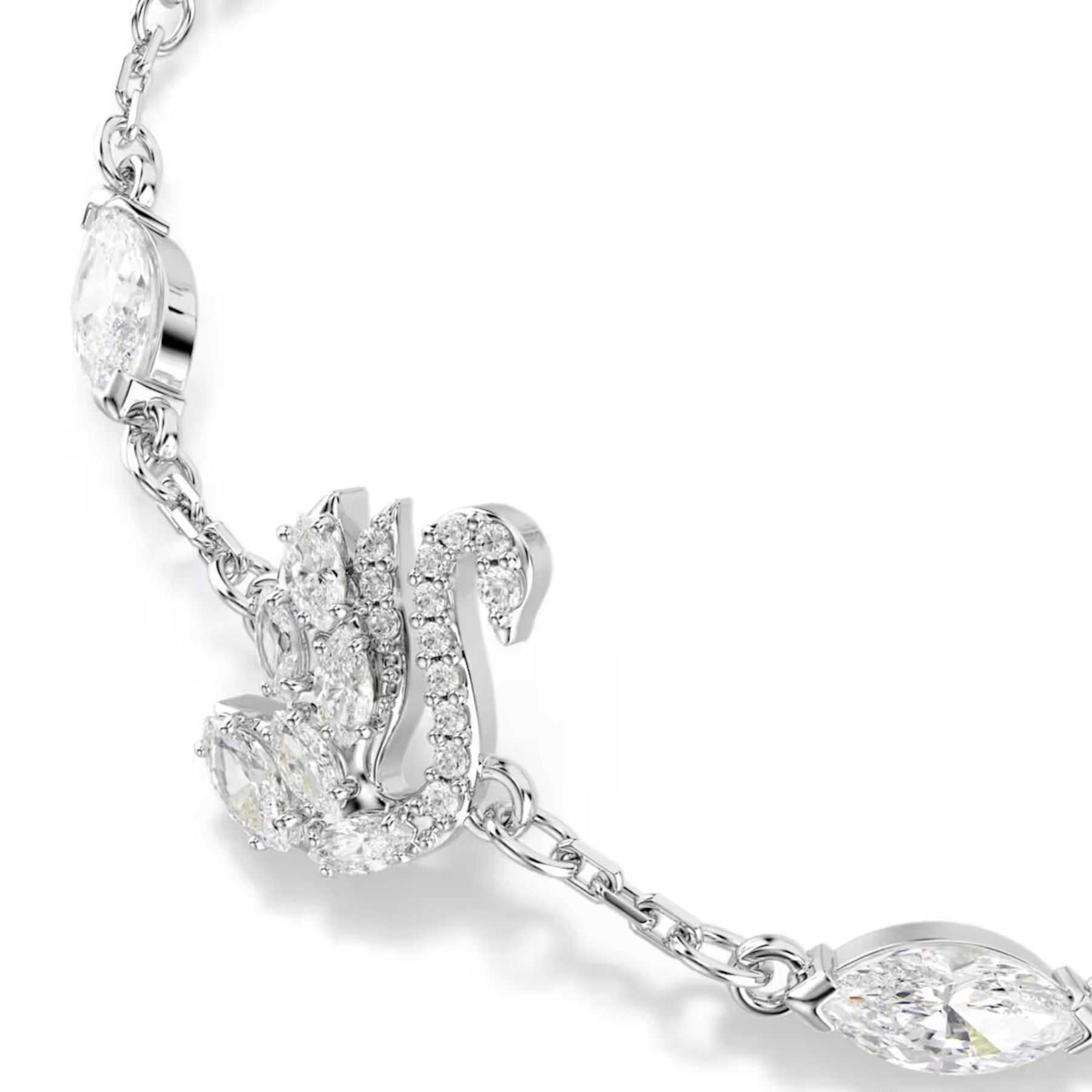 Swarovski Swan rannekoru, vaalea metalli ja kirkkaat zirkonit, 5758682