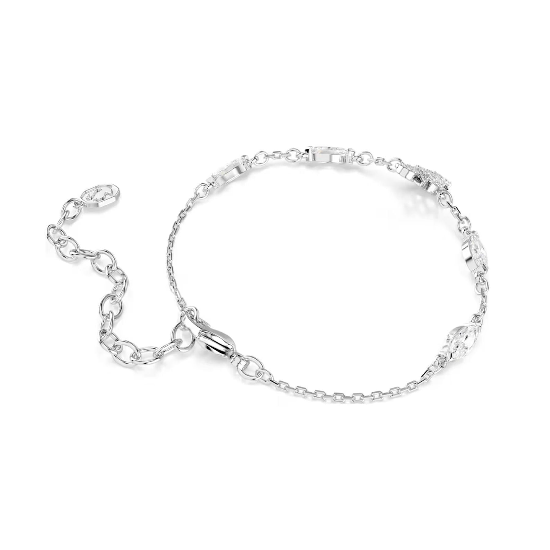 Swarovski Swan rannekoru, vaalea metalli ja kirkkaat zirkonit, 5758682