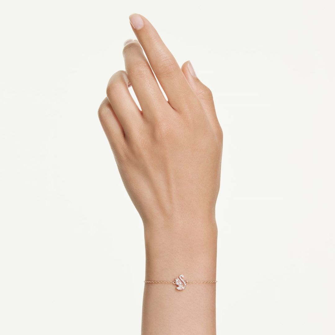 Swarovski Swan rannekoru, rosekullattu ja kirkkaat zirkonit, 5738202