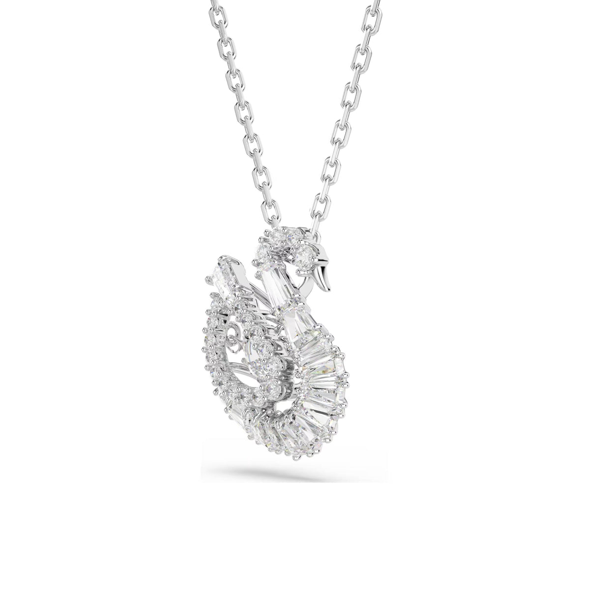 Swarovski Swan riipus, vaalea metalli ja kirkkaat kristallit 5732412