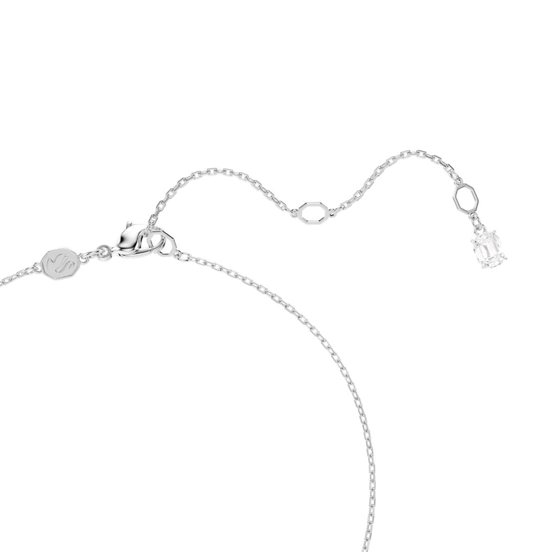 Swarovski Swan riipus, vaalea metalli, sininen ja kirkkaat kristallit, 5723389