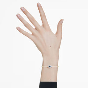 Swarovski Symbolica Evil Eye rannekoru, keltakullanväri ja eri väriset kristallit