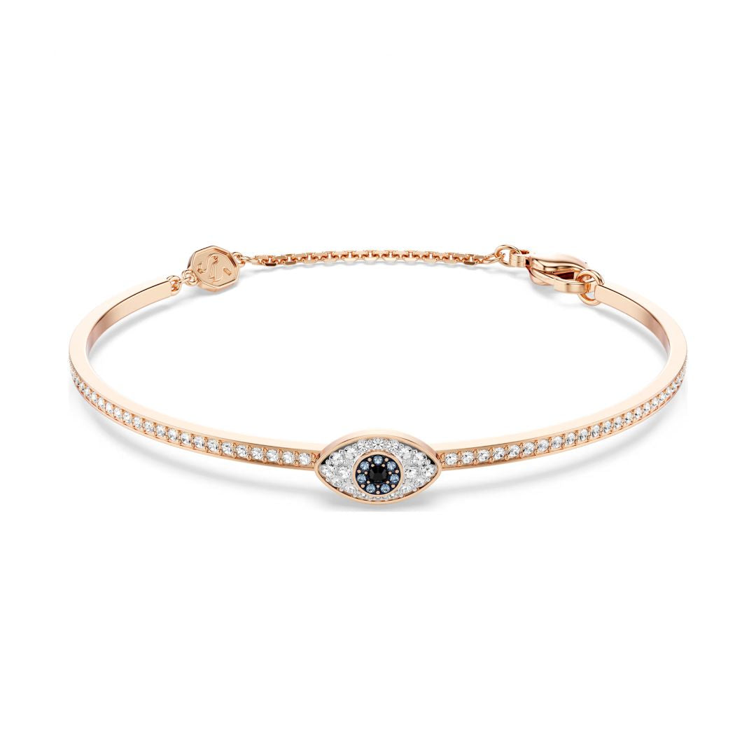 Swarovski Symbolica Evil Eye rannekoru, rosekullattu ja eri väriset kristallit