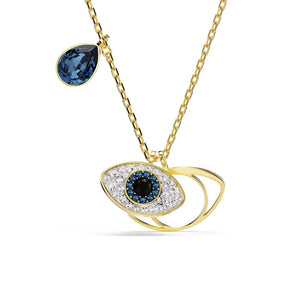 Swarovski Symbolica Evil Eye riipus, keltakullan värinen ja eriväriset kristallit 5692178