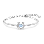 Swarovski Symbolica Horse shoe rannerengas, kirkkaat zirkonit ja sininen kristalli, 5736983