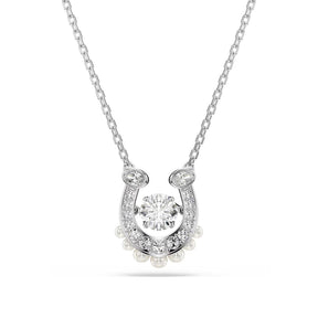 Swarovski Symbolica Horse shoe riipus, kirkkaat zirkonit ja valkoiset helmet, 5736972
