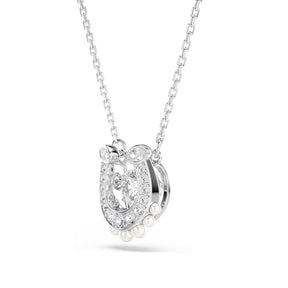 Swarovski Symbolica Horse shoe riipus, kirkkaat zirkonit ja valkoiset helmet, 5736972