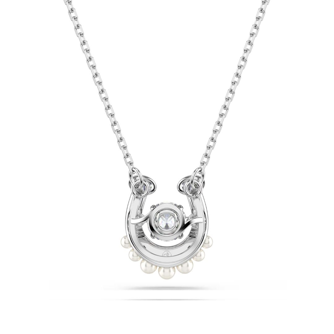 Swarovski Symbolica Horse shoe riipus, kirkkaat zirkonit ja valkoiset helmet, 5736972