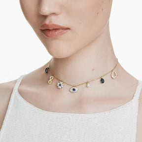 Swarovski Symbolica choker kaulakoru, keltakullanvärinen ja eri väriset kristallit, 5692164