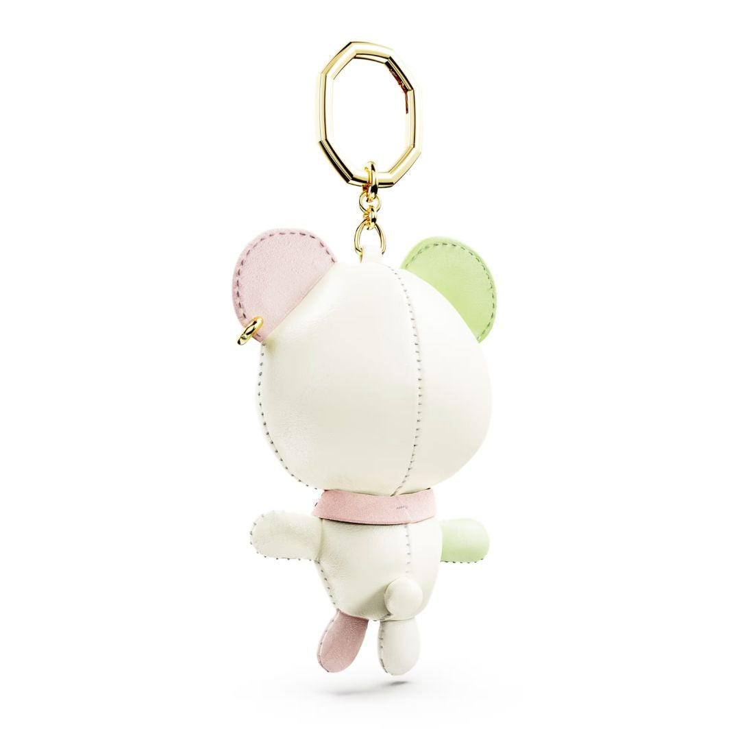 Swarovski Teddy avaimenperä, keltakullattu, nahka ja kristallit, 5734069