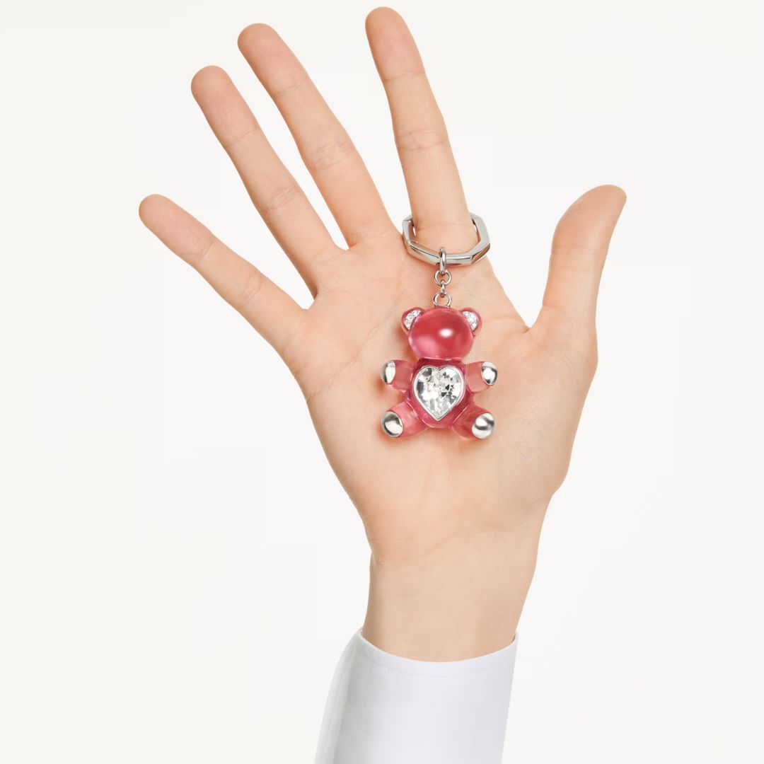 Swarovski Teddy Key Chain, Stainless Steel and Crystals, 5735365