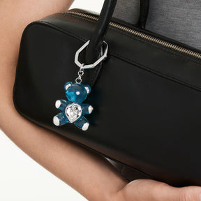 Swarovski Teddy avaimenperä, ruostumaton teräs ja siniset kristallit, 5733826