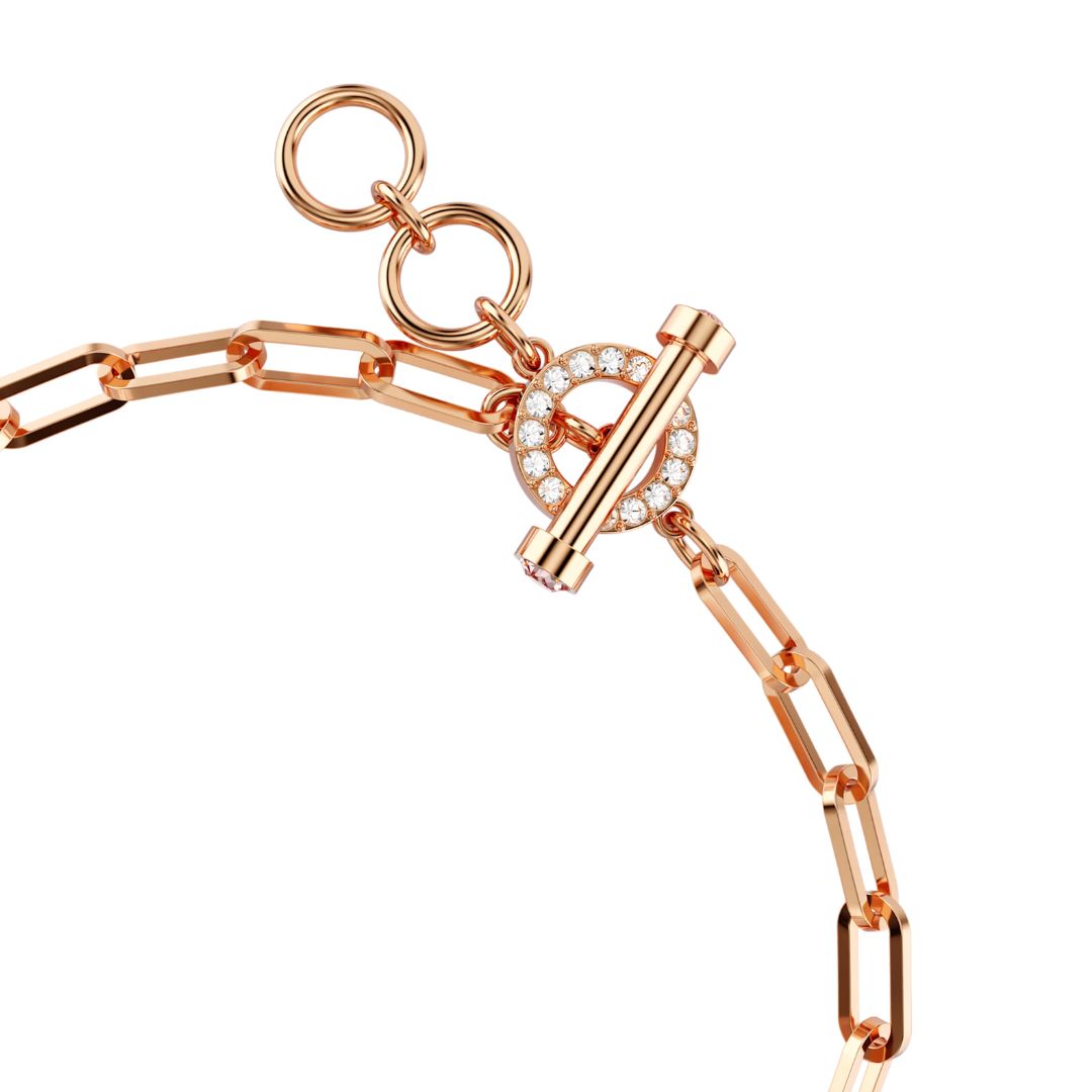 Swarovski Teddy rannekoru, ruusukullanväri ja vaaleanpunaiset kristallit 5642978