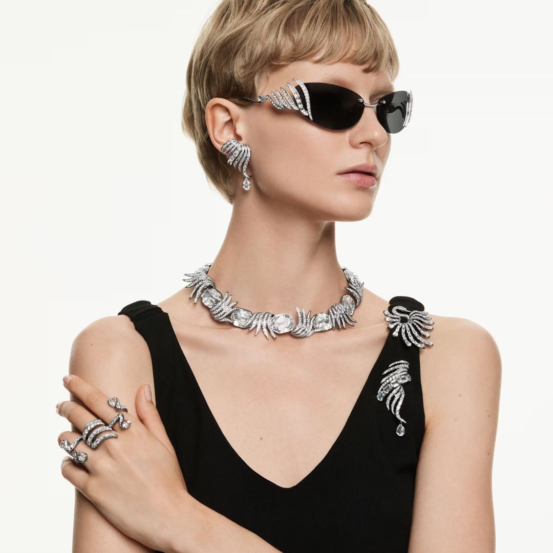Swarovski The Vienna Collection kaulakoru, tumma metalli kirkkailla kristalleilla 5709259