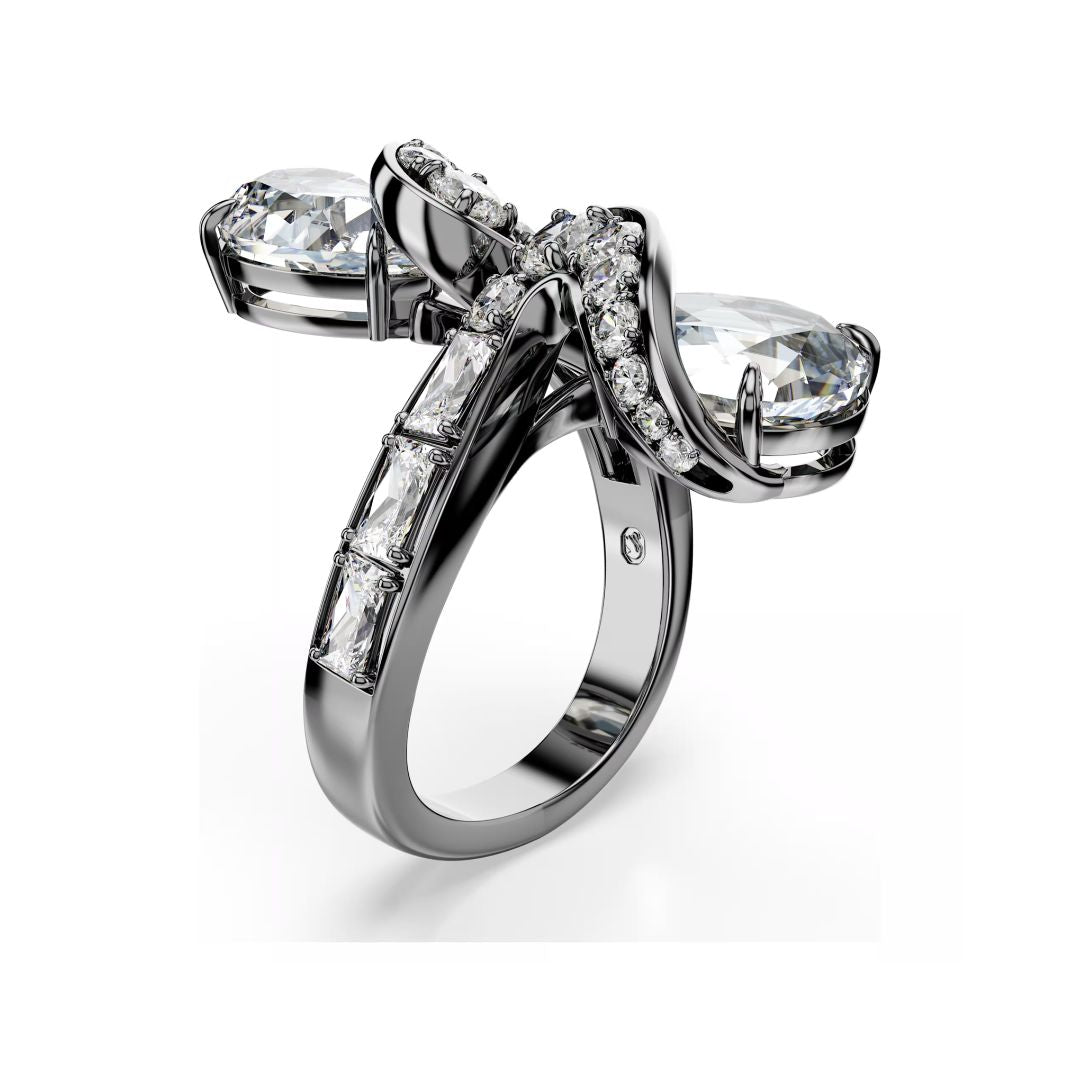 Swarovski The Vienna Collection Ring, Dark Metal and White Crystals