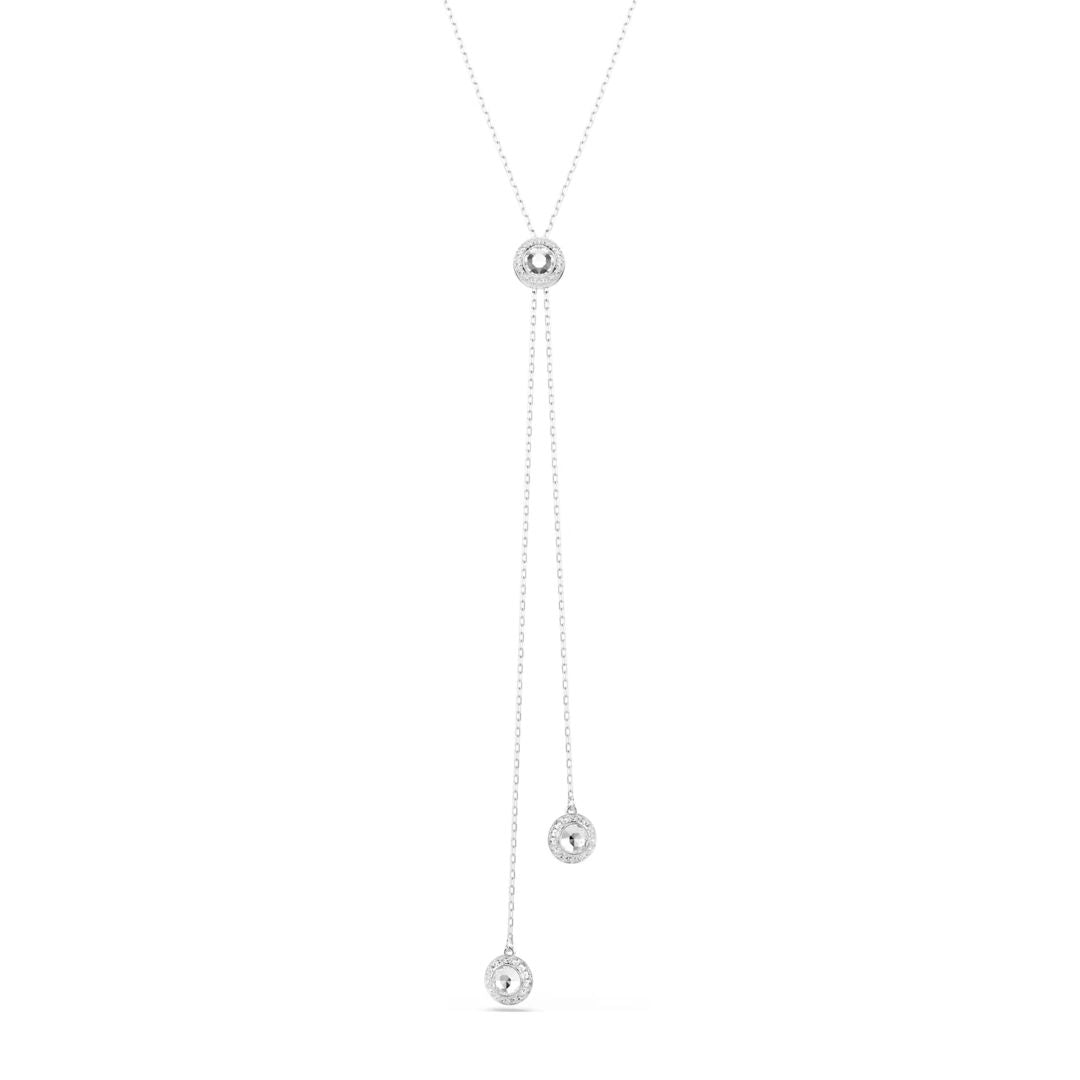 Swarovski Una Angelic Y kaulakoru, vaalea metalli ja kirkkaat kristallit, 5733067